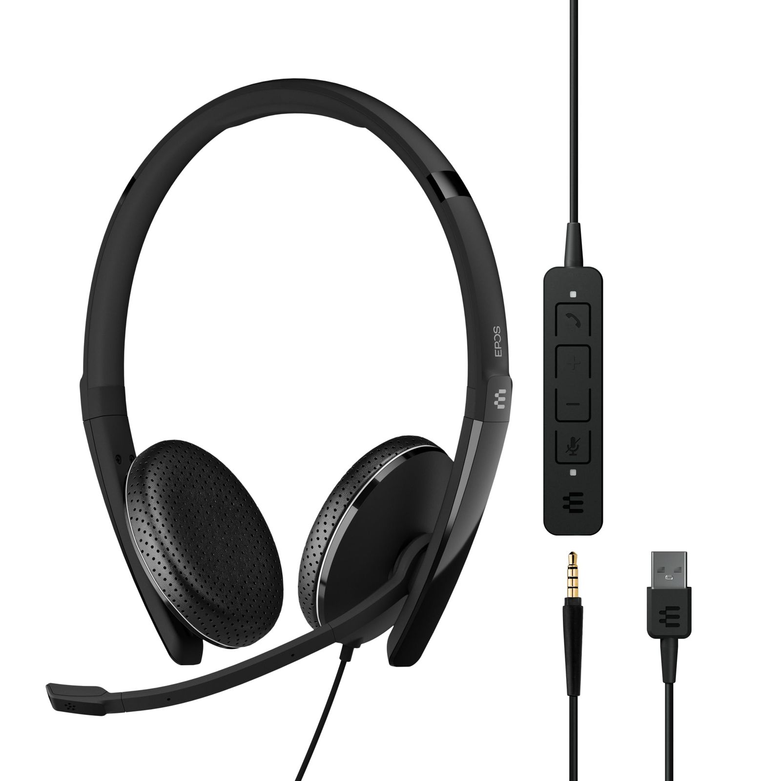 新品 EPOS | SENNHEISER ADAPT 165 USB II (1000916) - 有線両耳ヘッドセット 3.5mmジャックとUSB-A接続