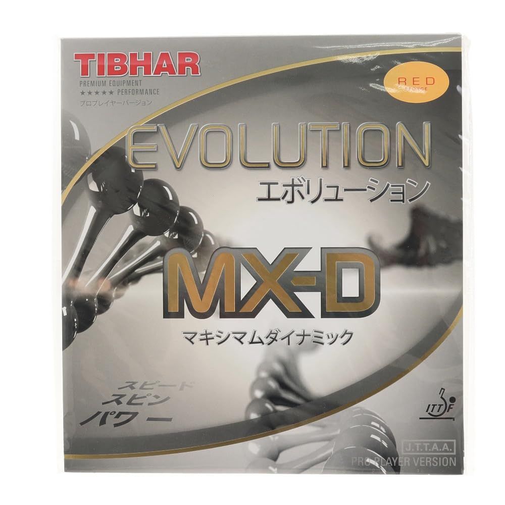 新品 ティバー（TIBHAR） 卓球ラバー エボリューション MX-D BT148-RED （レッド/1.9/Men's、Lady's、Jr）
