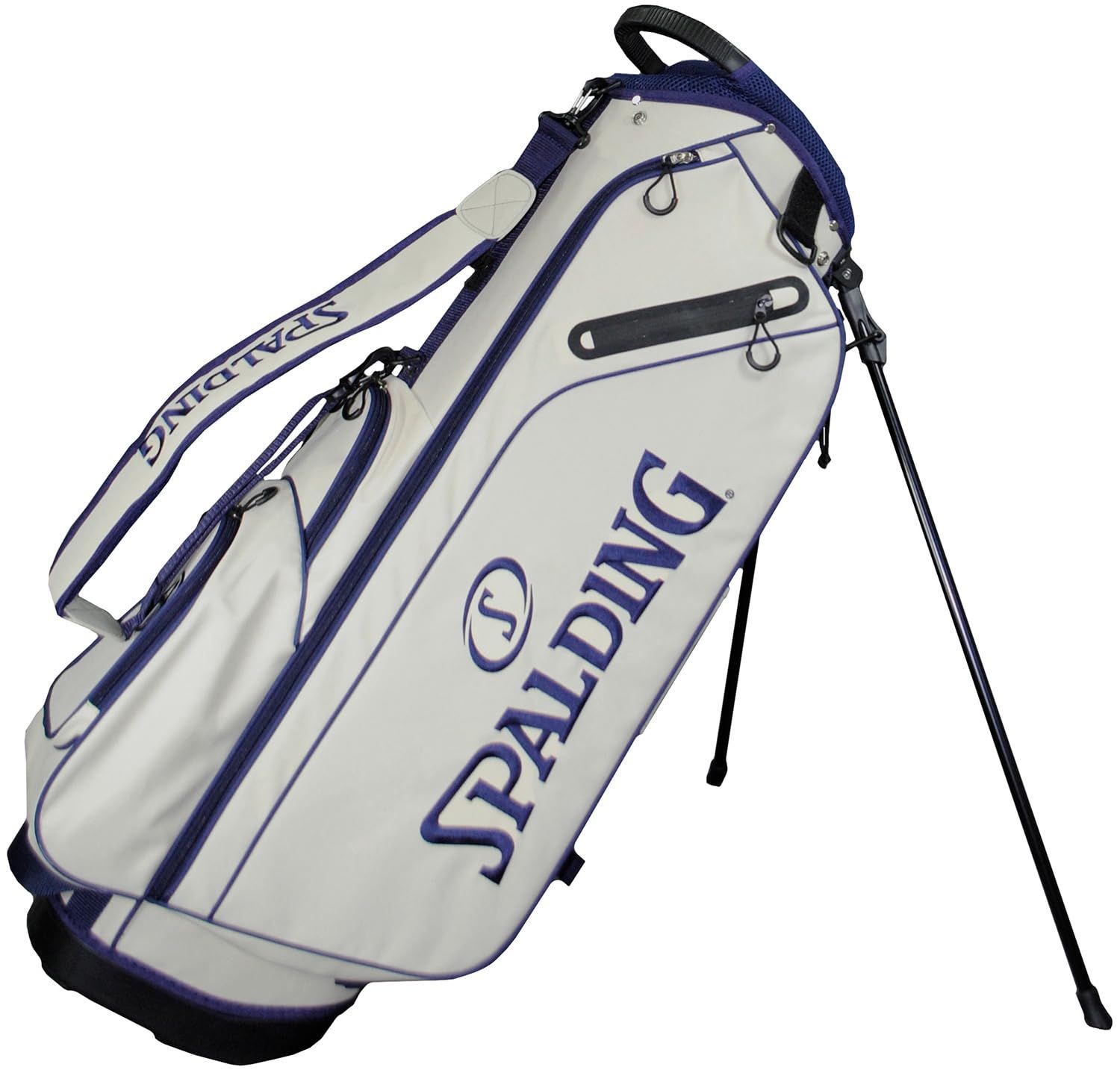新品 SPALDING(スポルディング) ゴルフ 9.5型スタンド式キャディバッグ アイボリー SPCB-3468