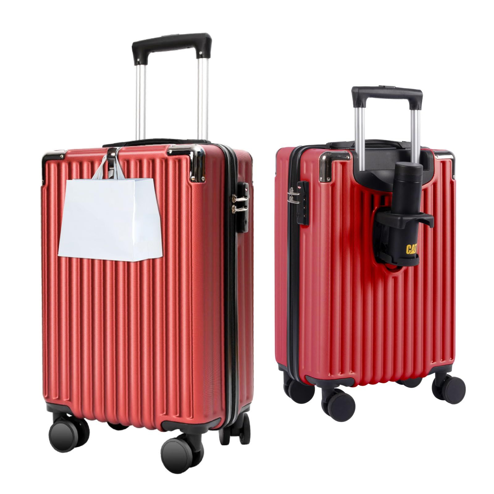 新品 [サインキングダム] スーツケース 機内持ち込み Sサイズ 38L キャリーケース キャリーバッグ 超軽量 隠しフック機能 360度回転 耐衝撃 静音 TSAローク搭載 泊まる ファスナー式 ビジネス 修学旅行 海外旅行 国内旅行 小型 出張 sc504