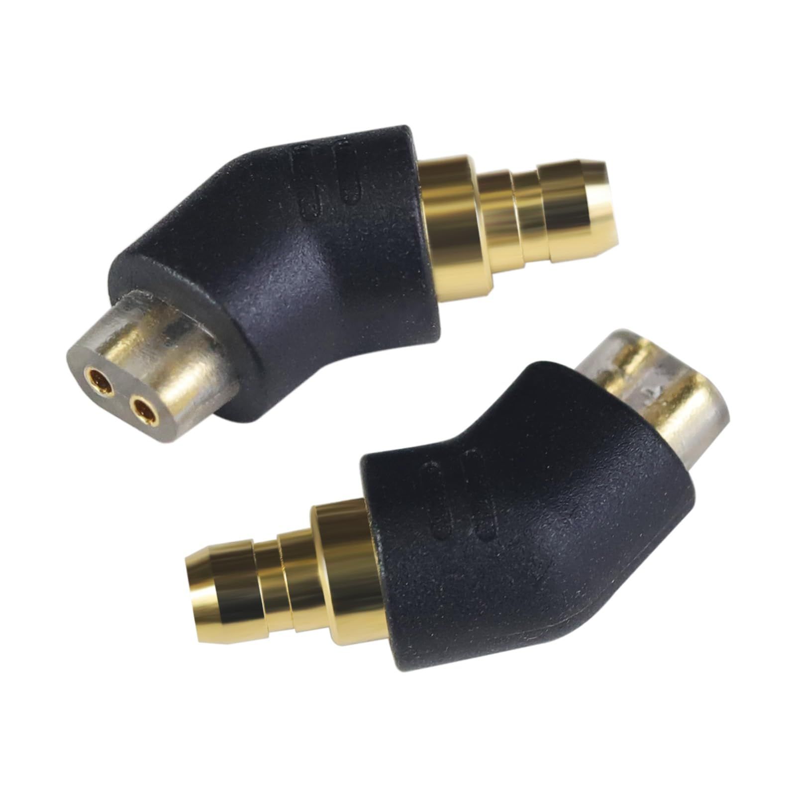 新品 cooyin IE PRO QDC 変換 変換コネクタ イヤホンジャック 変換 IE PRO（オス）- QDC（メス） ゼンハイザー用 IE 100/400/500 PROに適合 音質劣化なし簡潔 精緻 線材テスト作業用 ミニタイプ 2個セット ブラック