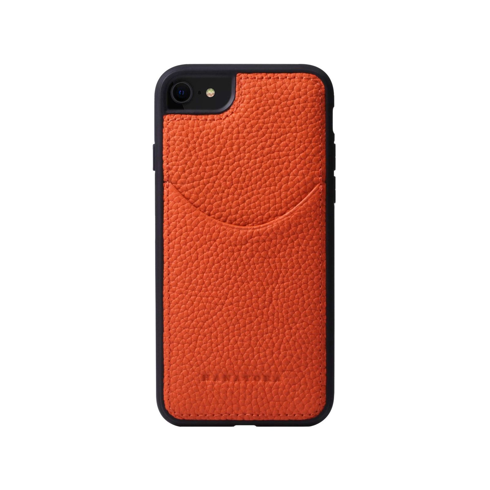 新品 HANATORA for iPhone 8 7 SE3 SE2 (第3世代 第2世代) ケース 本革 耐衝撃 スマホケース スマホ コードホルダー 付き シュリンクカーフレザー ギフト マグネットなし オレンジ CPG-8-Orange