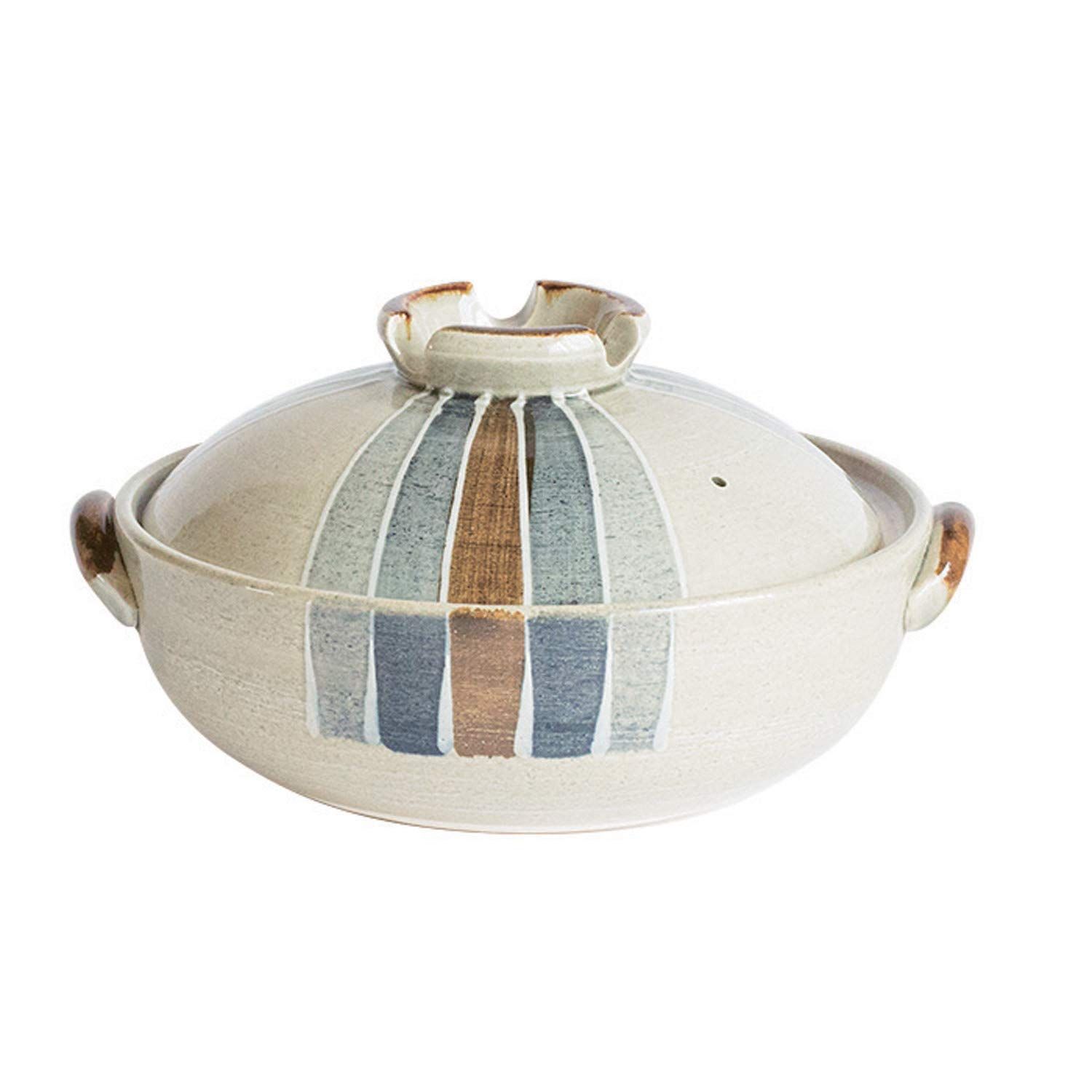 新品 佐治陶器 白 25cm 萬古焼 土鍋 8号 十草 27-915