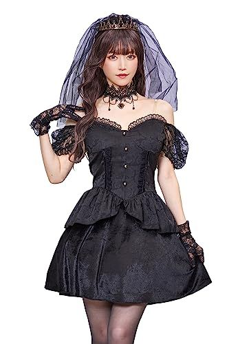 クリアストーン(Clearstone) ファンタジックヴィラン コスプレ ハロウィン ブライド レディース ブラックe 30b42e69