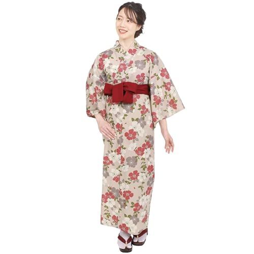 [Fuuka] 旅館浴衣 単品 リネン浴衣 レディース 大きいサイズ 業務用 寝巻き 温泉浴衣 おしゃれ （桜香 牡丹の詩 百合の華 藍華乱菊 凛椿 風雅カルタ）S M L LL サイズe 56a46c44