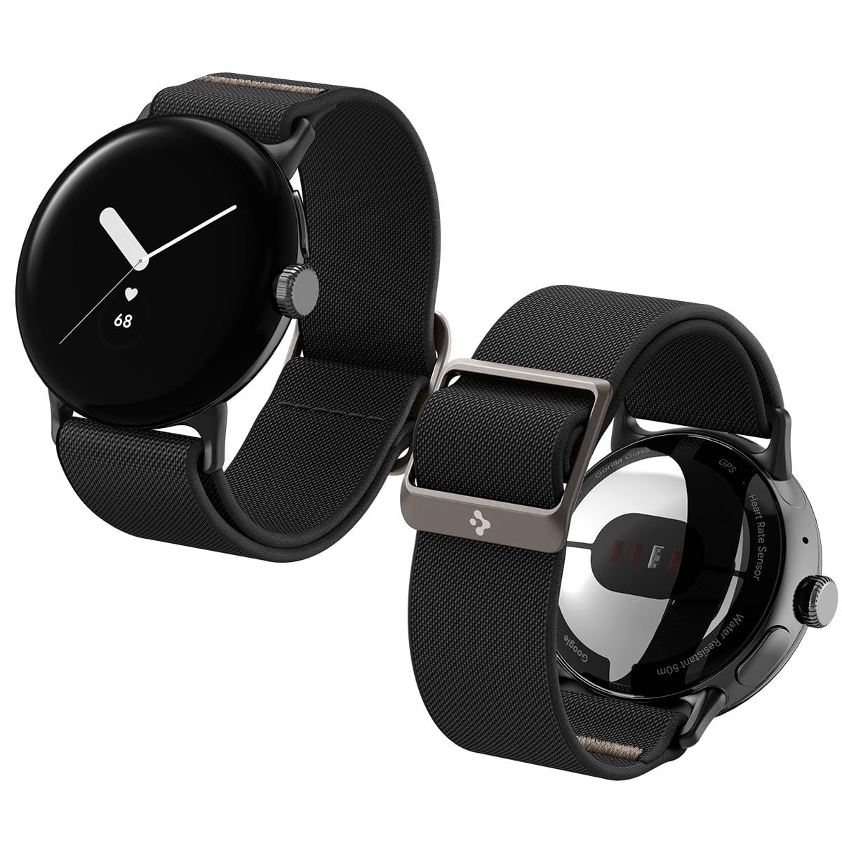 新品 [Spigen] Google Pixel Watch 41mm バンド【Pixel Watch 4 / 3 / 2 / 1 対応】 コンパチブル ソロループ スポーツ 調整可能 ファブリック 一体型 軽量 速乾 柔軟 バンド腕時計 時計バンド ライト・
