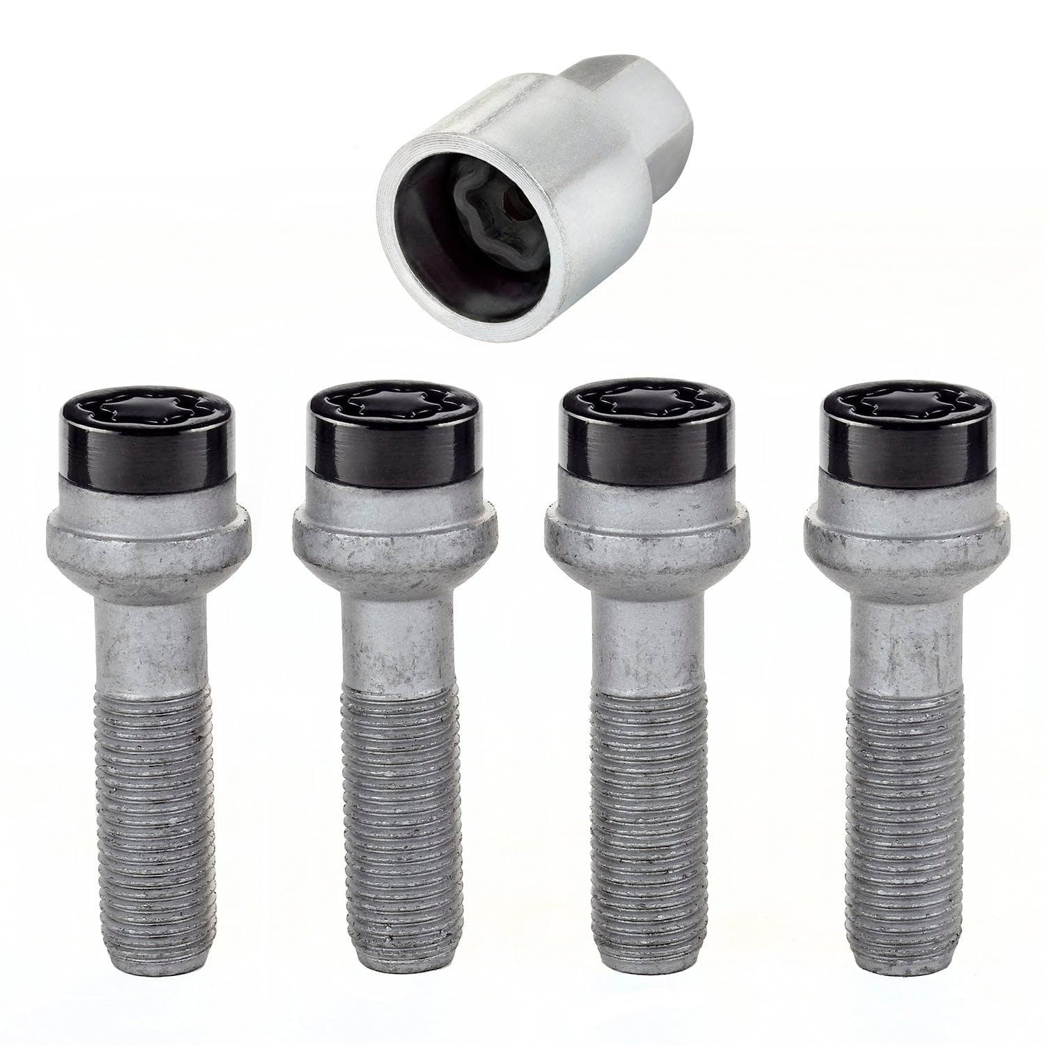 McGard マックガード ホイール ロックボルト ベンツ用　M14x1.5 M14xP1.5　座面：球面 R14　 首下：45.0mm　ブラック 黒