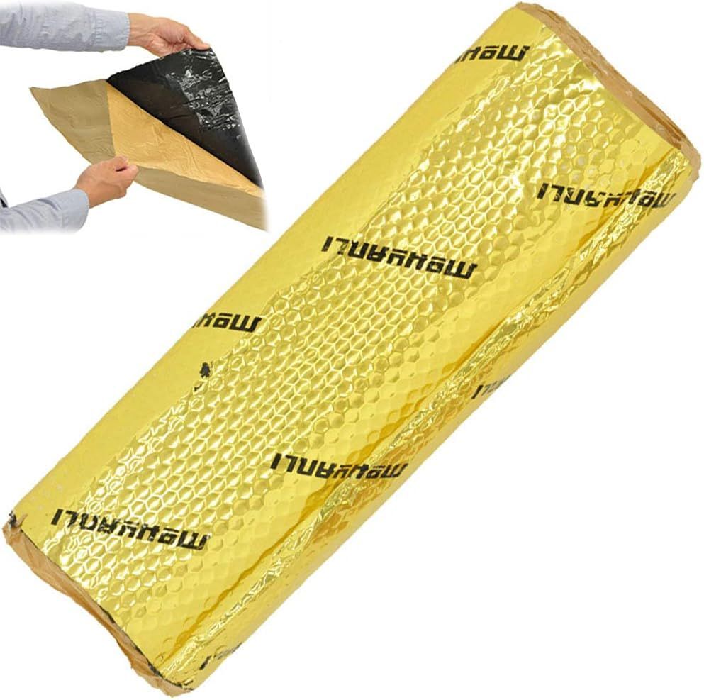 新品 デッドニングシート 大判タイプ (長さ320㎝ 幅48㎝ 厚2.2㎜) 防音 吸音 静音 制振シート 耐高温 スピーカー 断熱マット 吸音マット 自動車用断熱 iimono117