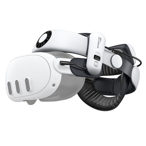 BOBOVR S3 Proバッテリーストラップアクセサリー、ヘッドエアコン、35Wh ホットスワップ可能なバッテリーパック、Meta Quest 3/3S と互換性あり★m 8f66ae88