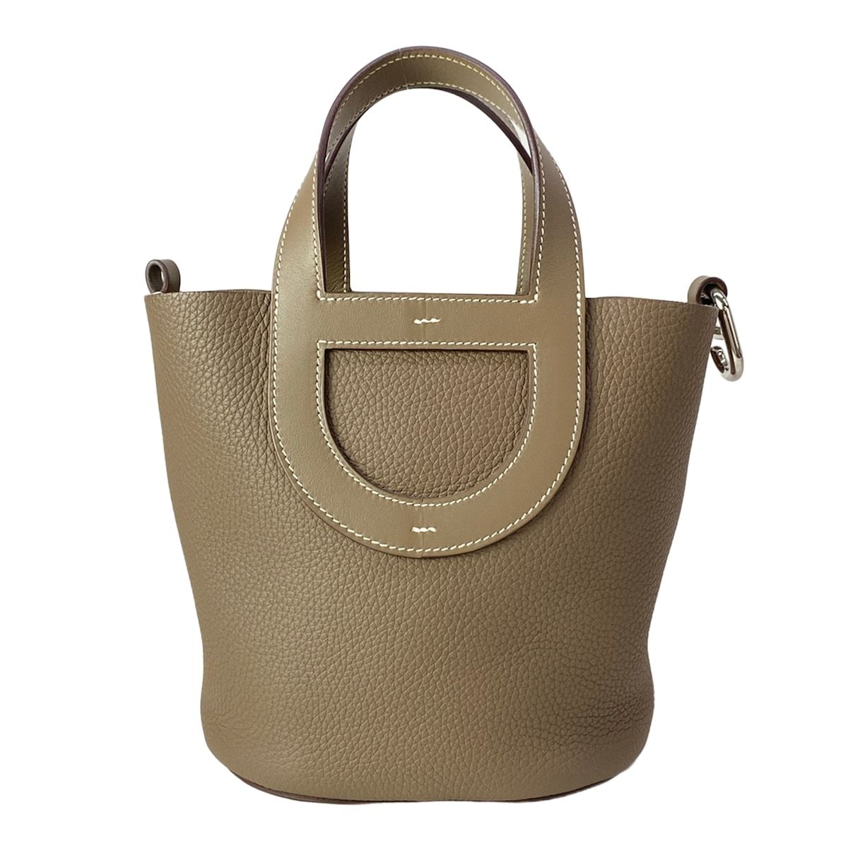HERMES(エルメス) ハンドバッグ インザループ18 エトゥープ シルバー金具