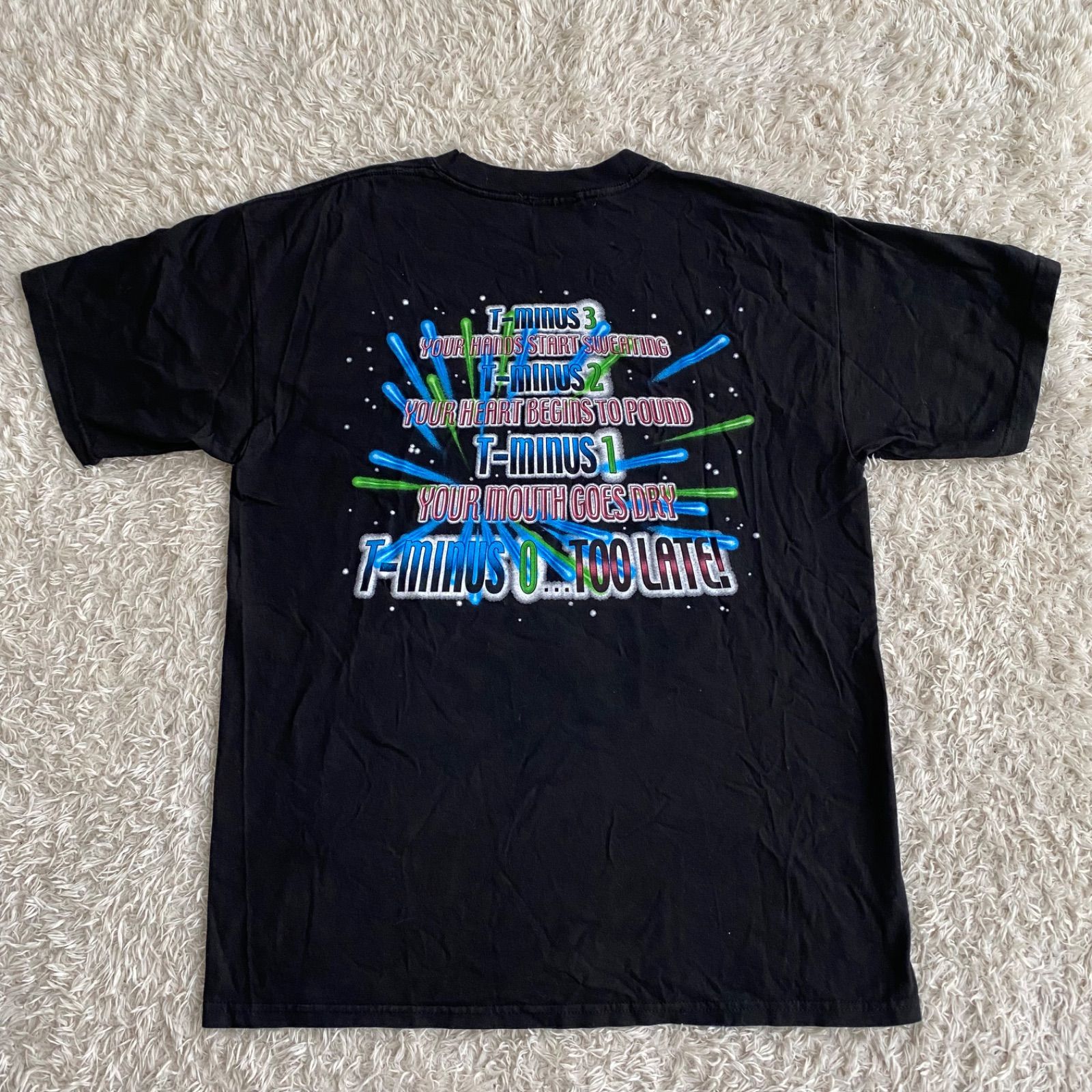 ほぼデット！Disney Space Mountain　ディズニー　スペースマウンテン　Tシャツ　ブラック　サイズL ヴィンテージ