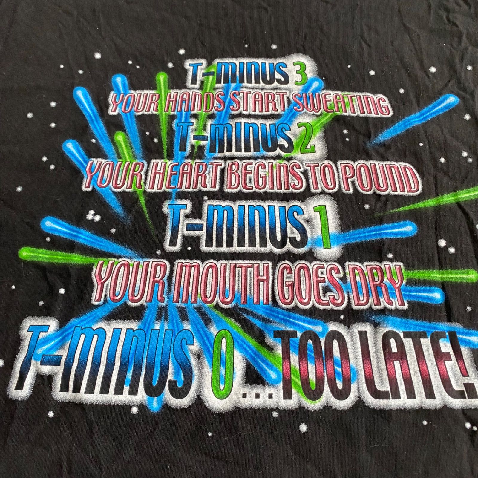 ほぼデット！Disney Space Mountain　ディズニー　スペースマウンテン　Tシャツ　ブラック　サイズL ヴィンテージ