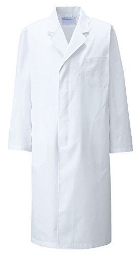 新品 カゼン KAZEN メンズ診察衣S型長袖 110-70(ホワイト) S