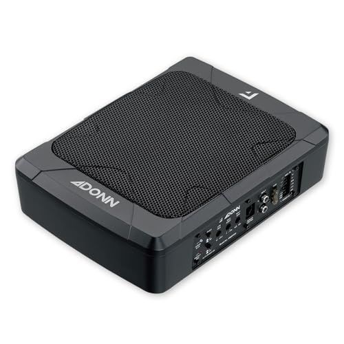 ADONN (アドン) パワードサブウーファー V800PSW 最大出力800W 薄型コンパクト設計 アルミキャビネット採用 RCA・スピーカーライン入力対応 ベースコントローラー付属 過電流保護 車載用サブウーファー(沖縄・離島の方不可) 8da0f489
