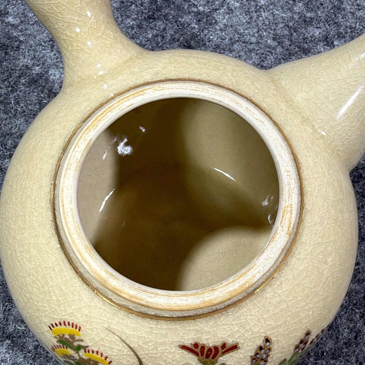 共箱付】極美品 薩摩焼 桃伯 薩摩鶴 煎茶器揃 急須 湯呑5客 湯溢 6点