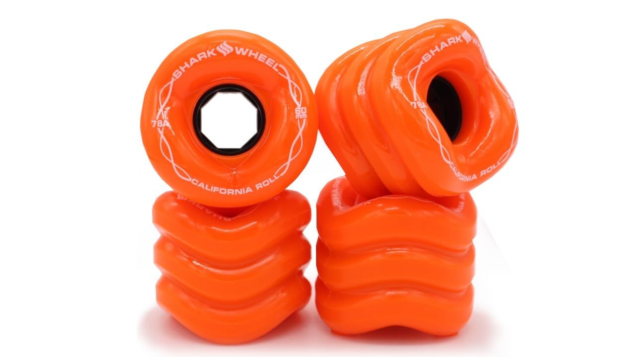 新品 Shark Wheel カリフォルニアロールススケートボードホイール 60mm 78A オレンジ