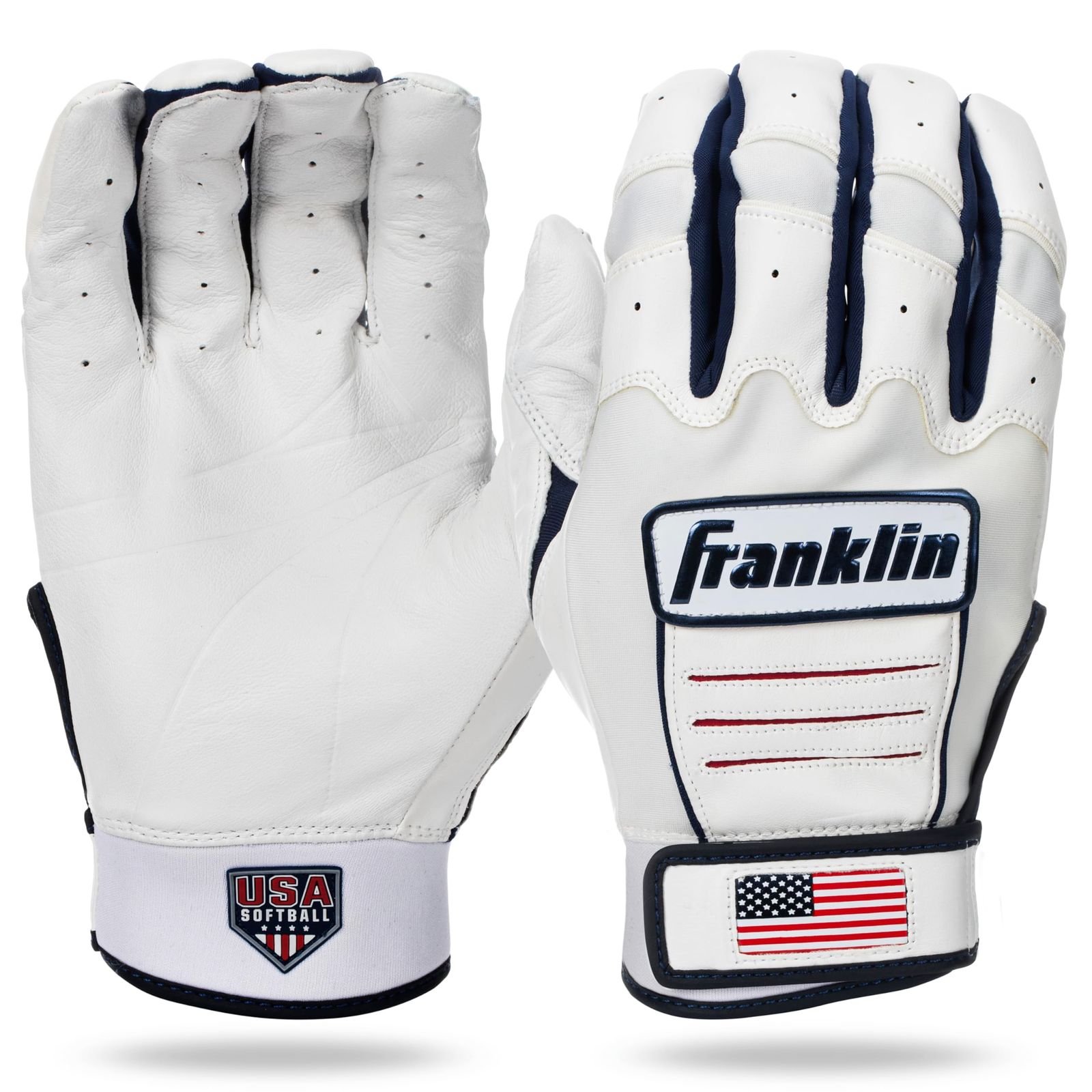 新品 Franklin(フランクリン) バッティンググローブCFX FP/レディースモデル/WHITE/VAVY/サイズM