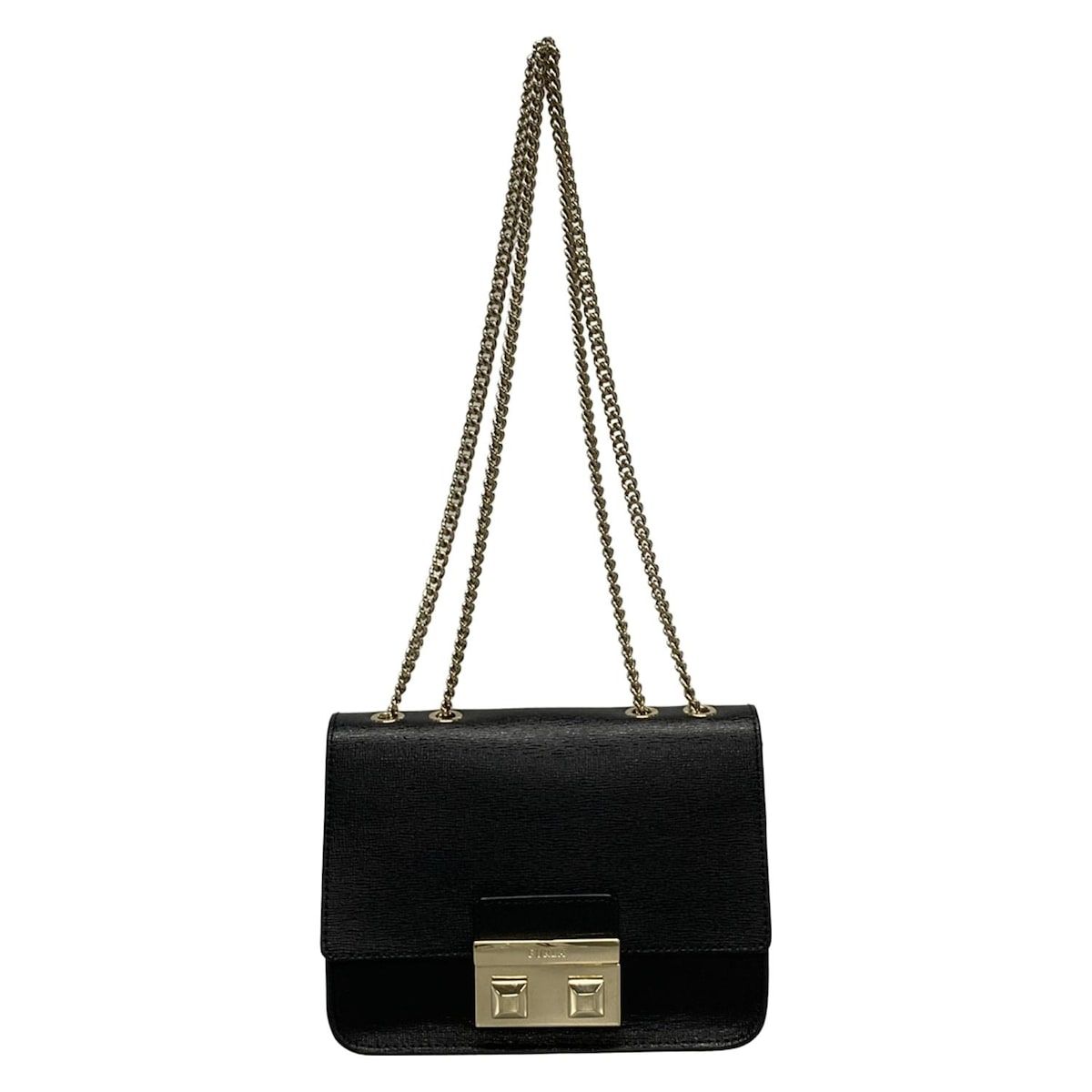 FURLA(フルラ) ショルダーバッグ ジョアン 黒 チェーンショルダー レザー
