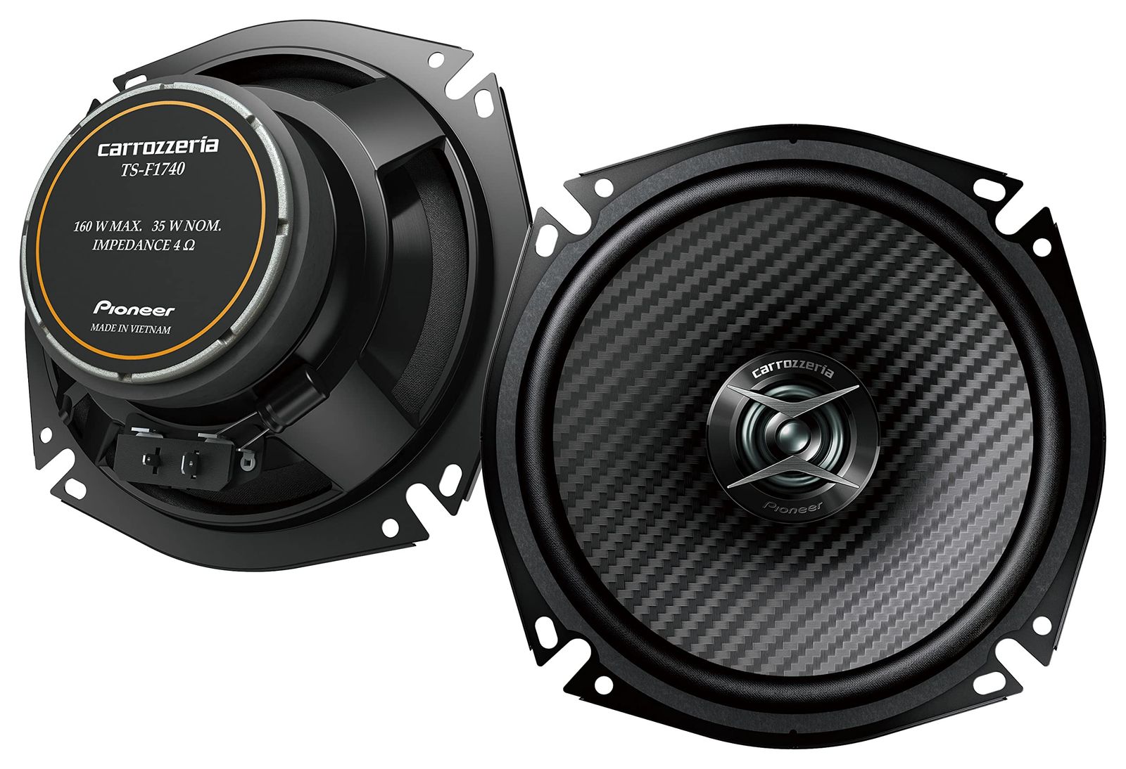 Pioneer スピーカー TS-F1740-2 17cm カスタムフィット コアキシャル 2ウェイ ハイレゾ対応 カロッツェリア [Fシリーズ【エントリー】] [17㎝] [TS-F1740-2]