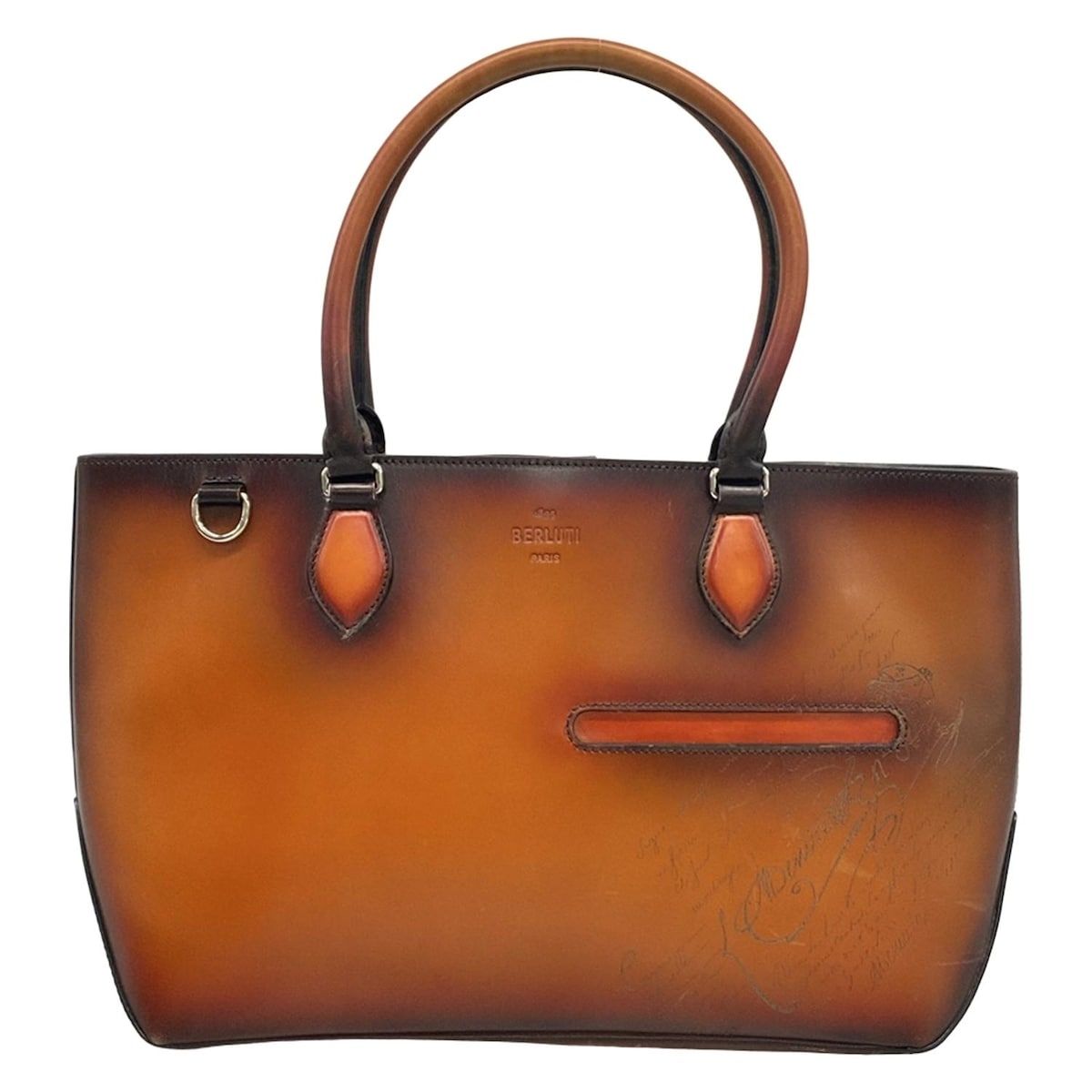 berluti(ベルルッティ) トートバッグ トゥジュール ブラウン カリグラフィ レザー