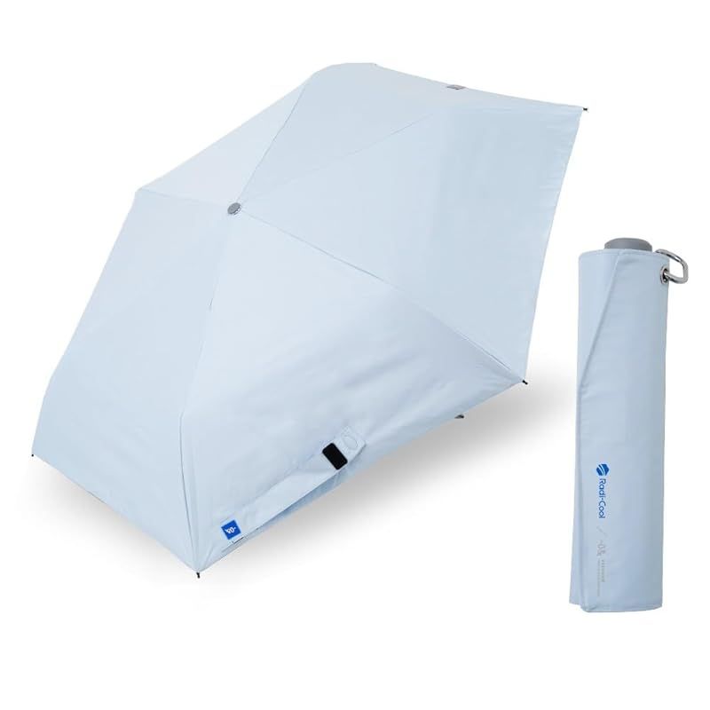 【新品】 小川(Ogawa) 日傘 レディース Radi-Cool 晴雨兼用折りたたみ傘 軽量スリム UVカット率&遮光率100% 放熱冷却 遮熱指数最高等級65%以上 通常より6.3度涼しい 遮熱加工 手開き 58cm ゼロアンド サックス はっ水 カラビナ