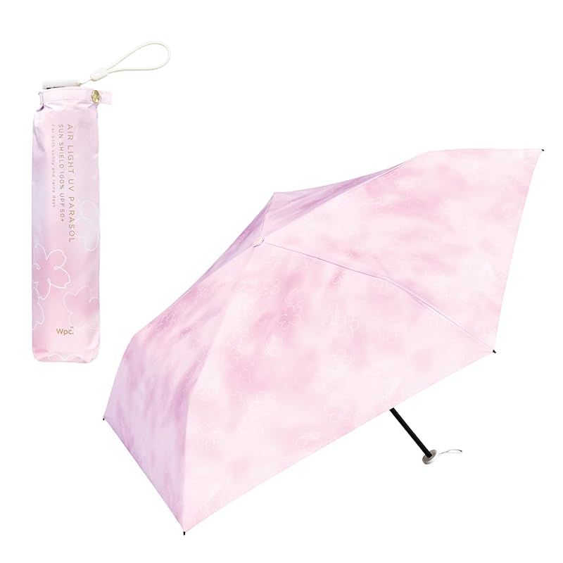 【新品】 【2026】Wpc. 日傘 遮光軽量はなゆら ミニ ピンク(桜) ≪遮熱/遮光100% /UVカット99.9% /UPF50＋/晴雨兼用≫ 折りたたみ傘 超軽量 おしゃれ 可愛い 通勤 通学 レディース 女性 801-19285-102 4,470円