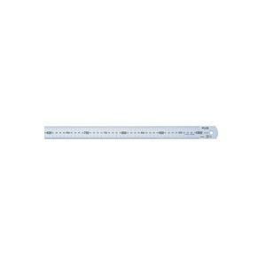 （まとめ）プラス ステンレス直尺 100cm×1.5mm厚 シルバー〔×2セット〕
