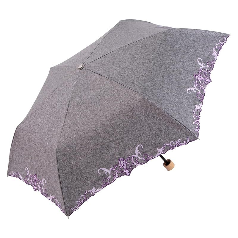 【新品】 [シノワズリーモダン]日傘 母の日 レディース 晴雨兼用 軽量 コンパクト ジュエリー刺繍 遮光率100％ UVカット100% 遮熱 宝石 贈り物 (ガーネット)