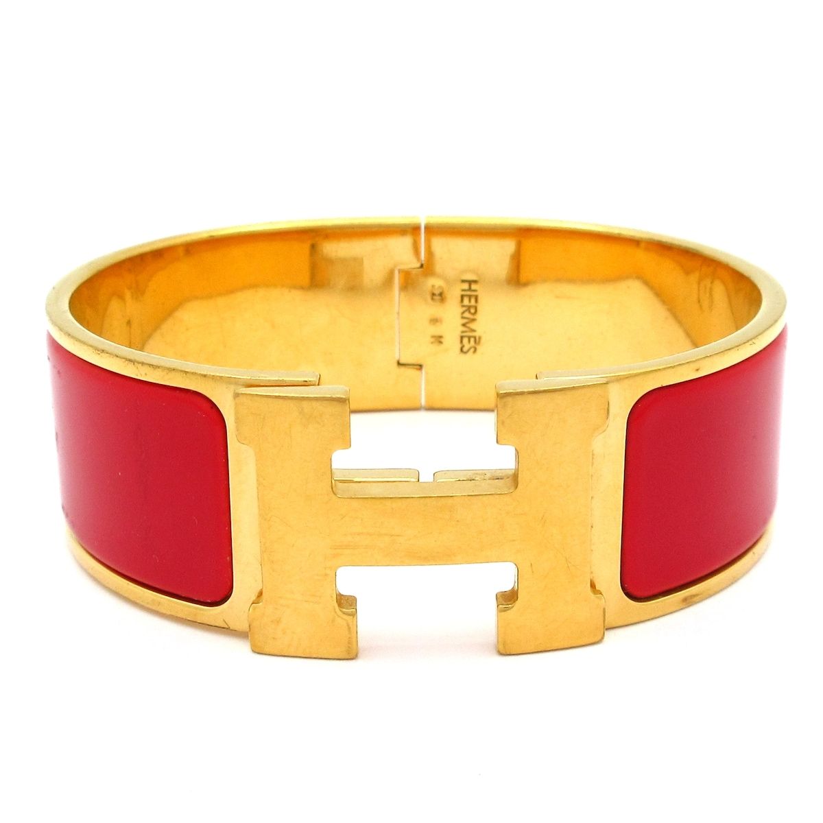 HERMES(エルメス) バングル クリック・クラックH ゴールド×レッド 47,580円