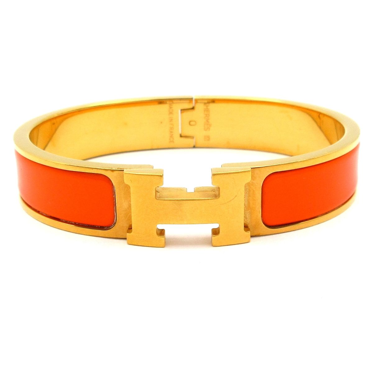 HERMES(エルメス) バングル クリックH ゴールド×オレンジ