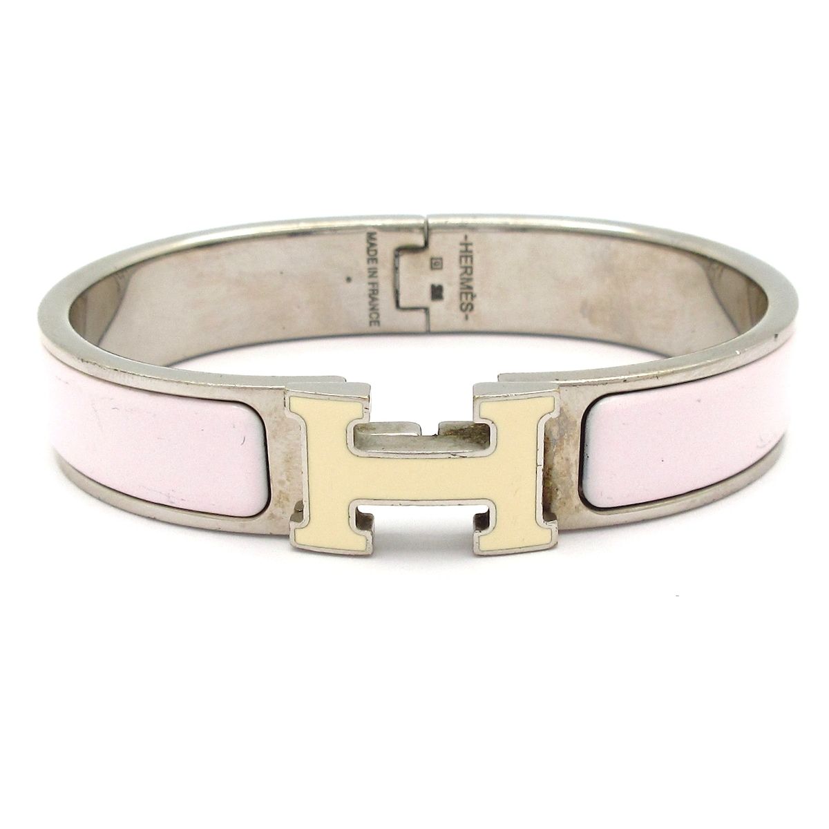 HERMES(エルメス) バングル クリックH シルバー×ライトパープル×アイボリー 39,845円