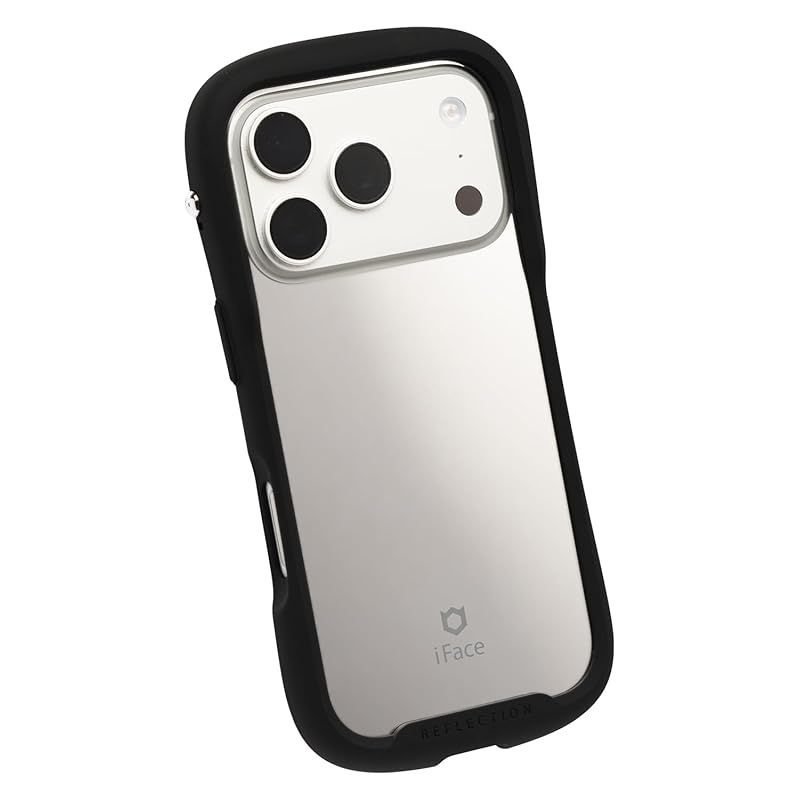 【新品】 iFace スマホケース iPhone 17 Pro 対応 Reflection Mirror MagSynq 強化ガラスケース (ブラック) MagSafe対応【 アイフェイス アイフォン17 用 iphone17 pro ケース 耐衝撃 鏡 ミラ
