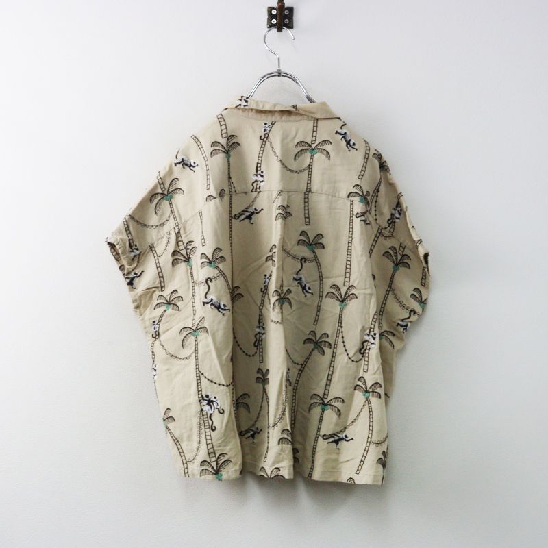 marble SUD マーブルシュッド 花柄刺繍ブラウス 半袖 ベージュ 2022SS マーブルシュッド marble SUD EMB Monkey 半袖シャツ