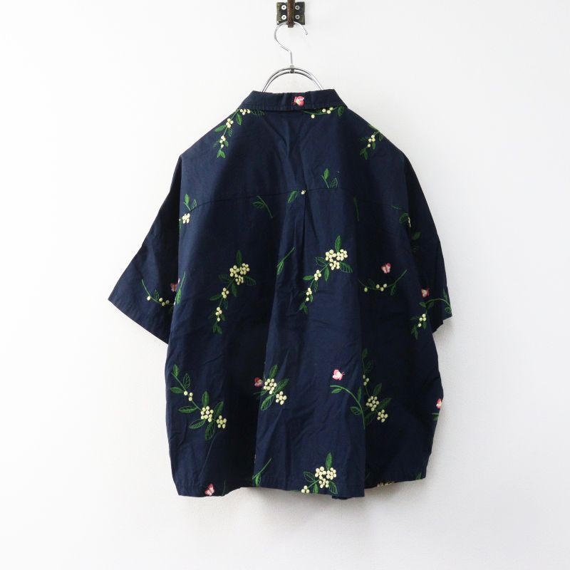 マーブルシュッド marble SUD EMB coffee bean open collar SHIRT 