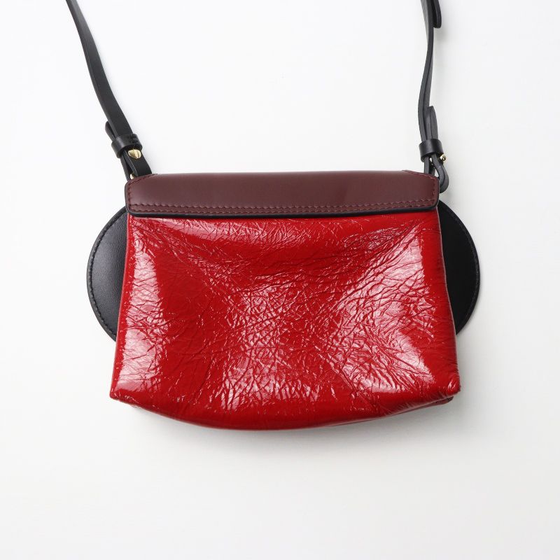 スマイソン SMYTHSON Pillow ショルダーバッグ ボルドー×レッド 