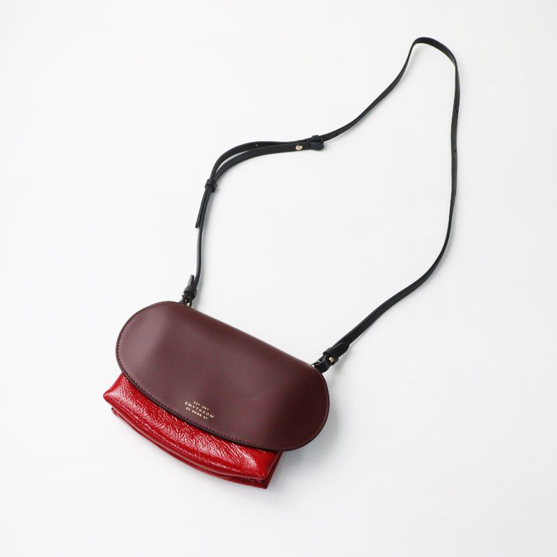 スマイソン SMYTHSON Pillow ショルダーバッグ ボルドー×レッド┃肩掛け クロスボディ 【2400014970531】