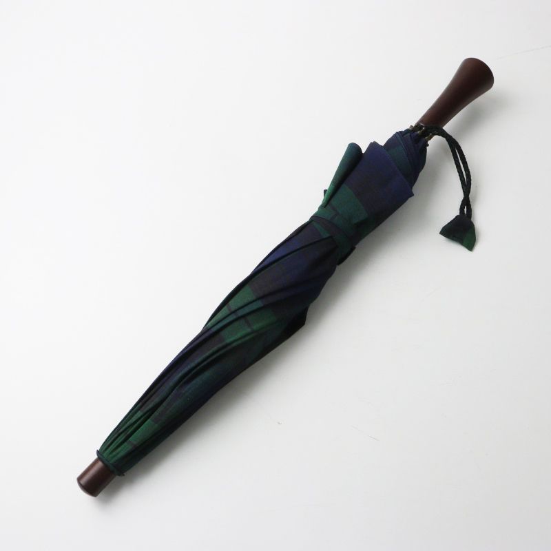 美品 ボンボンストア BonBonStore タータンチェック 日傘＼ネイビー グリーン ブラックウォッチ【2400014971033】
