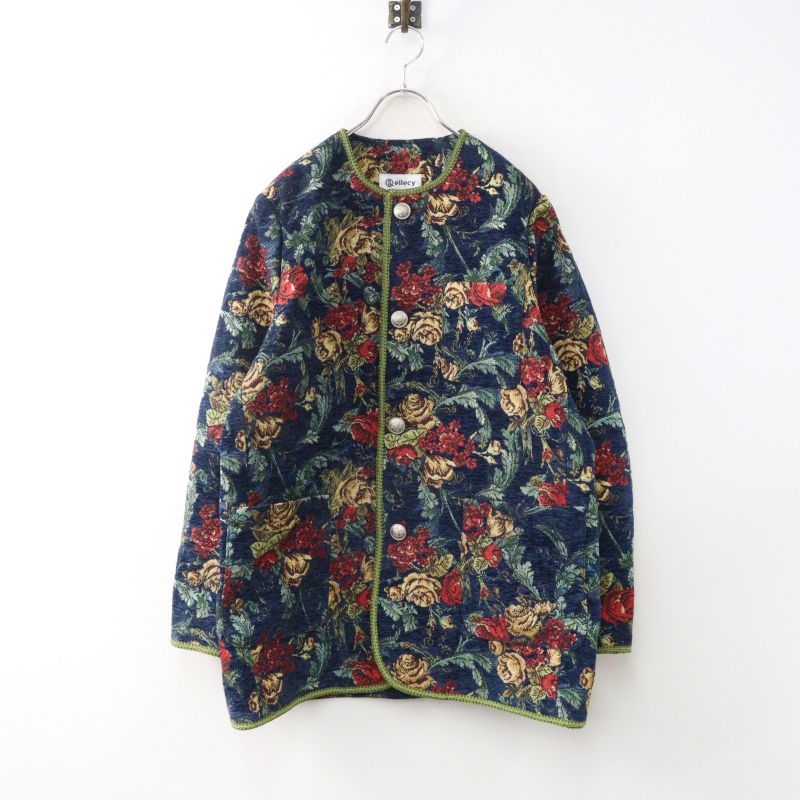 美品 定価59400円 2024AW即完売品 ロイスクレヨン アンドエルシー Lois CRAYON &ellecy 花ゴブランジャケット M コン┃【2400014972238】