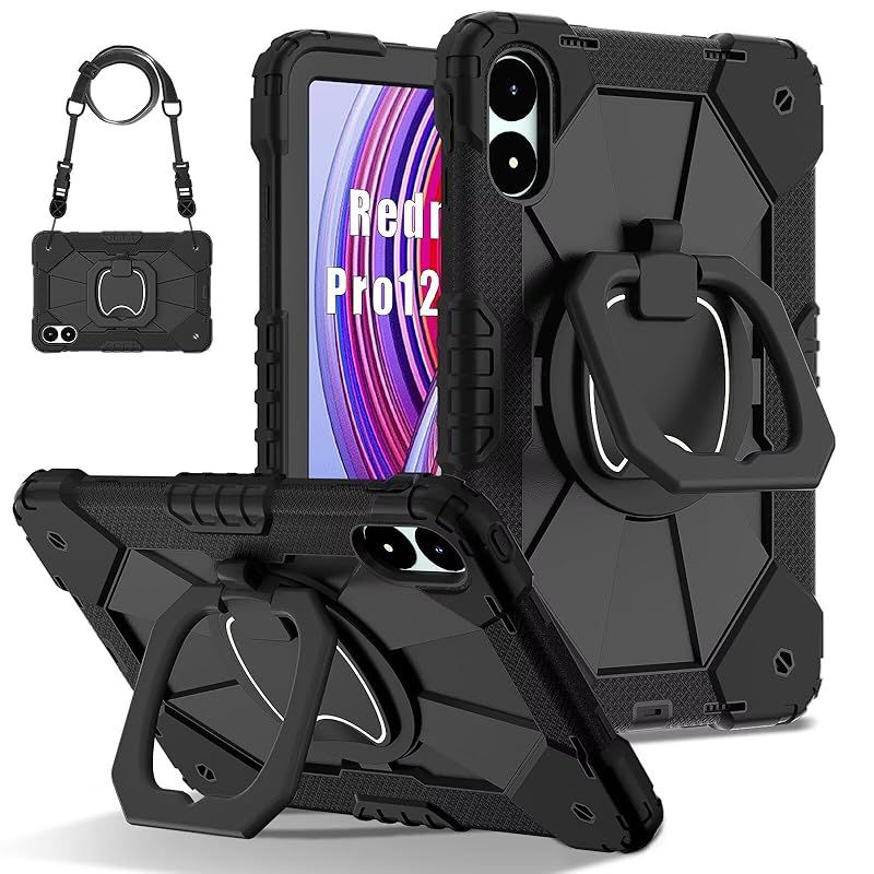 【新品】 肩掛け For Xiaomi POCO Pad/Redmi Pad Pro用のケース 360°回転スタンド Androidタブレットケース シャオミ レッドミー パッド プロ12.1インチカバー 耐衝撃 縦置き 頑丈 持ち手付き ショルダーベルト ス 4,525円