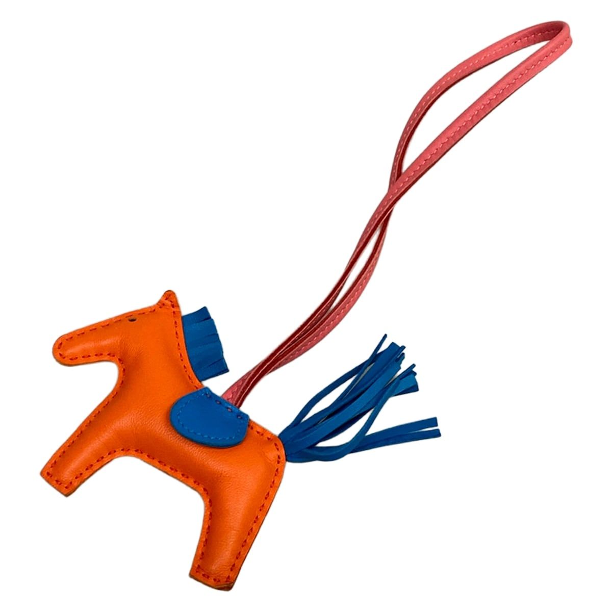 HERMES(エルメス) キーホルダー(チャーム) ロデオチャームPM オレンジポピー×ブルーザンジバル×ローズアザレ