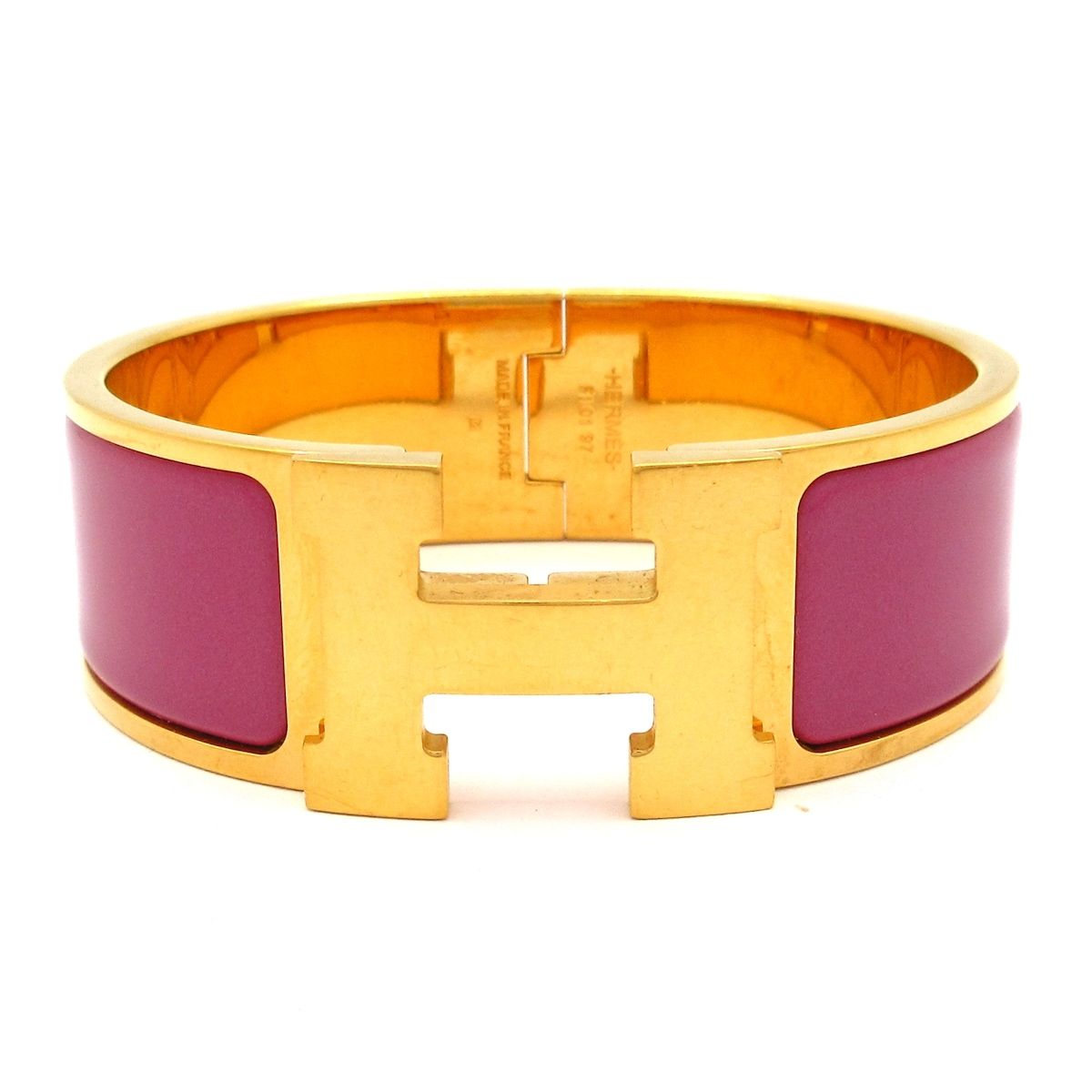 HERMES(エルメス) バングル クリック・クラックH ゴールド×パープル