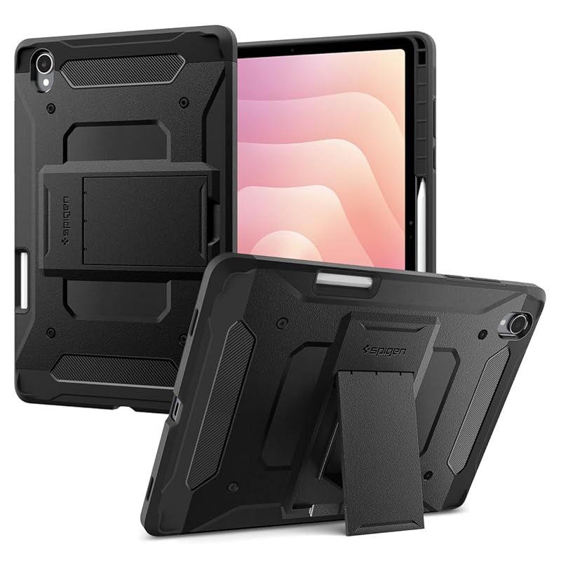 【新品】 Spigen Galaxy Tab S11対応ケース 衝撃吸収 耐衝撃 充電対応 二重構造 キックスタンド対応 耐久性 タフ・アーマー・プロ ACS10211 (ブラック)