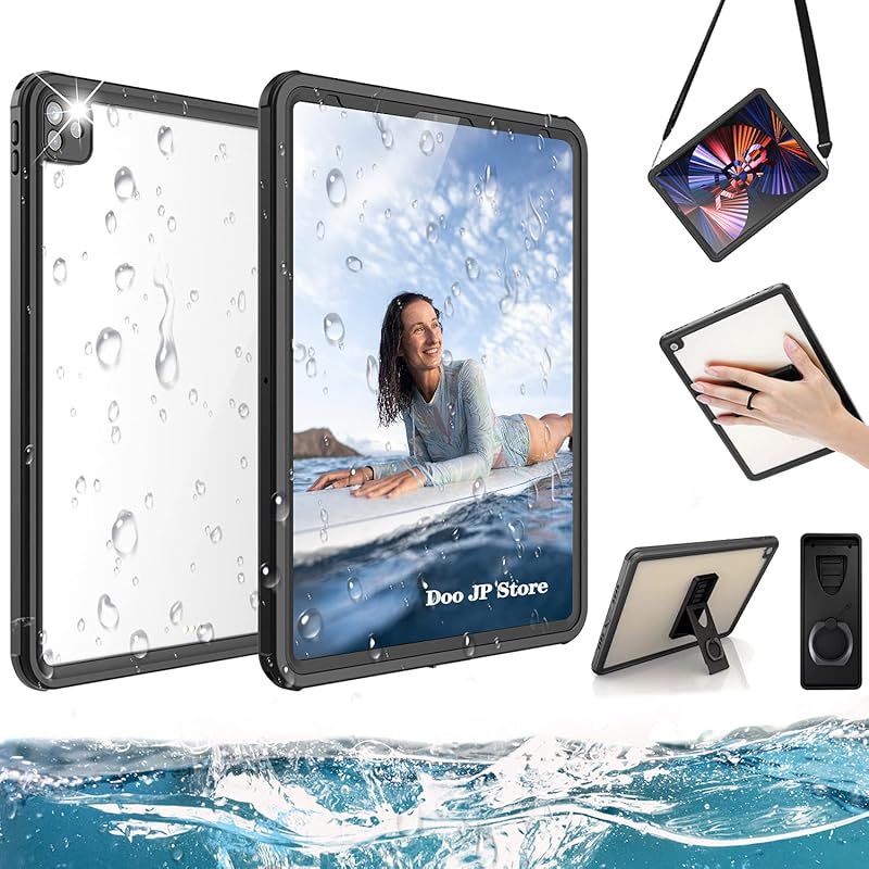 【新品】 「Doo」軽量型iPad Pro 11 第3世代 防水ケース 2022 第4世代/2021 第3世代/2020 第2世代 iPad 11インチ通用 防水ケース アイパッド プロ11 第三世代 透明 カバー IP68最高防水規格 耐衝撃 薄型 軽量［4
