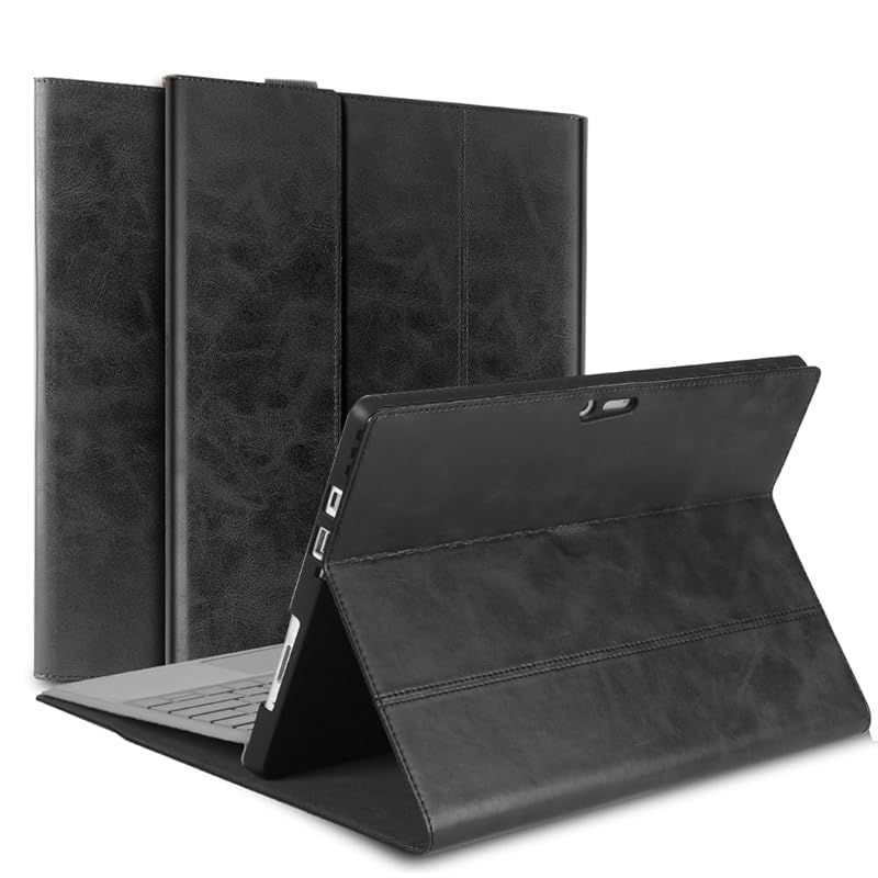 【新品】 Gexmil for Microsoft Surface Pro X Plus 2024,Pro X 2020/2019 13 インチケース 高級レザー製，Apple Pencil 収納可能 マグネットクロージャー 軽量 全面保護 耐衝撃,アジャスタ