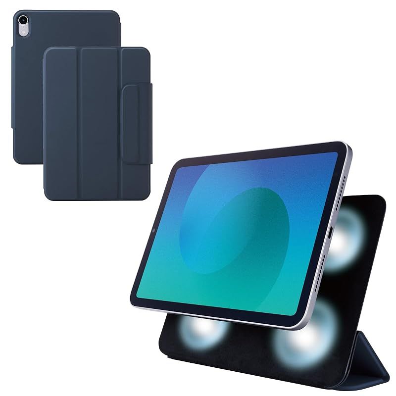 【新品】 エレコム iPad mini (A17 Pro 2024年) mini (第6世代) ケース カバー 軽量 スリム マグネット吸着 2つの角度調節可能 Pencil収納 オートスリープ/ウェイク対応 ネイビー TB-A25SWVPF2NV