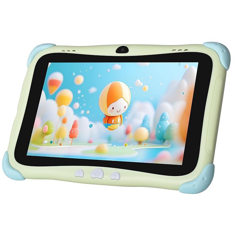 【新品】 BWJBSW キッズタブレット8インチ EVAの超軽量ケース付き 子供タブレット デュアルバンドWIFI 5G Android14､RAM 3GB/ROM 32GB Googleキッズスペース+保護者制御 利用時間制限可能TYPE-C充電ケーブル付き
