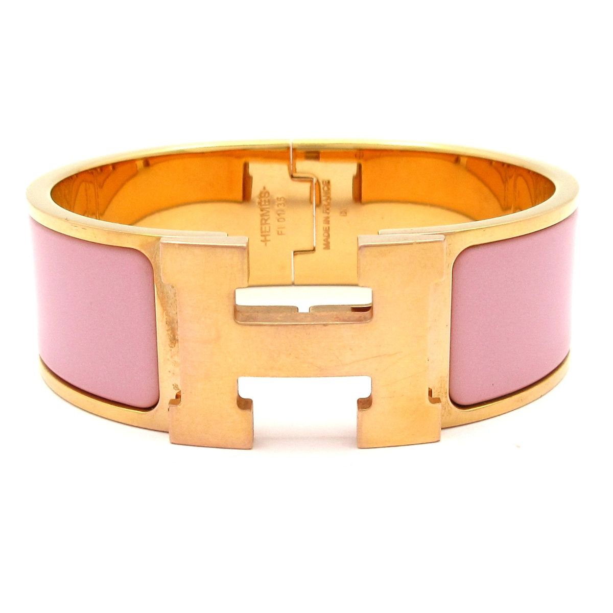B様　美品☆エルメス　クリックH クラック　バングル　ピンク HERMES(エルメス) バングル クリック・クラックH ピンクゴールド