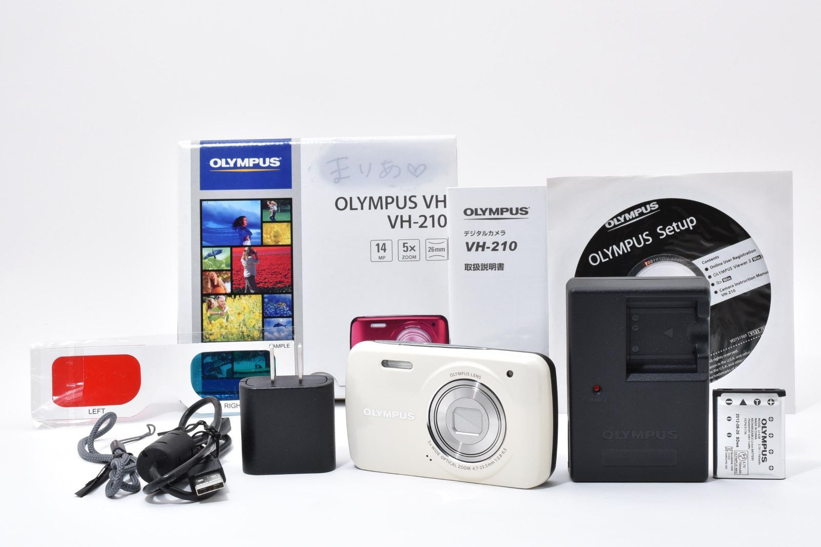 OLYMPUS VH-210 ホワイト 動作確認済 コンパクトデジタルカメラ