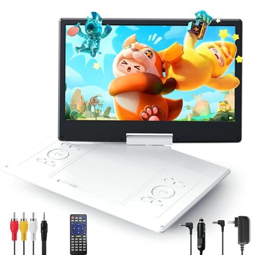 【新品】ポータブルDVDプレーヤー 16.9型 CDプレーヤー 14.1インチ液晶 デュアルアンプ内蔵 4～6時間再生 リージョンフリー USB/SDカードに対応 AV入出力 TV同期可能 ラストメモリー機能【ブルーレイ非対応】 86cbd31e