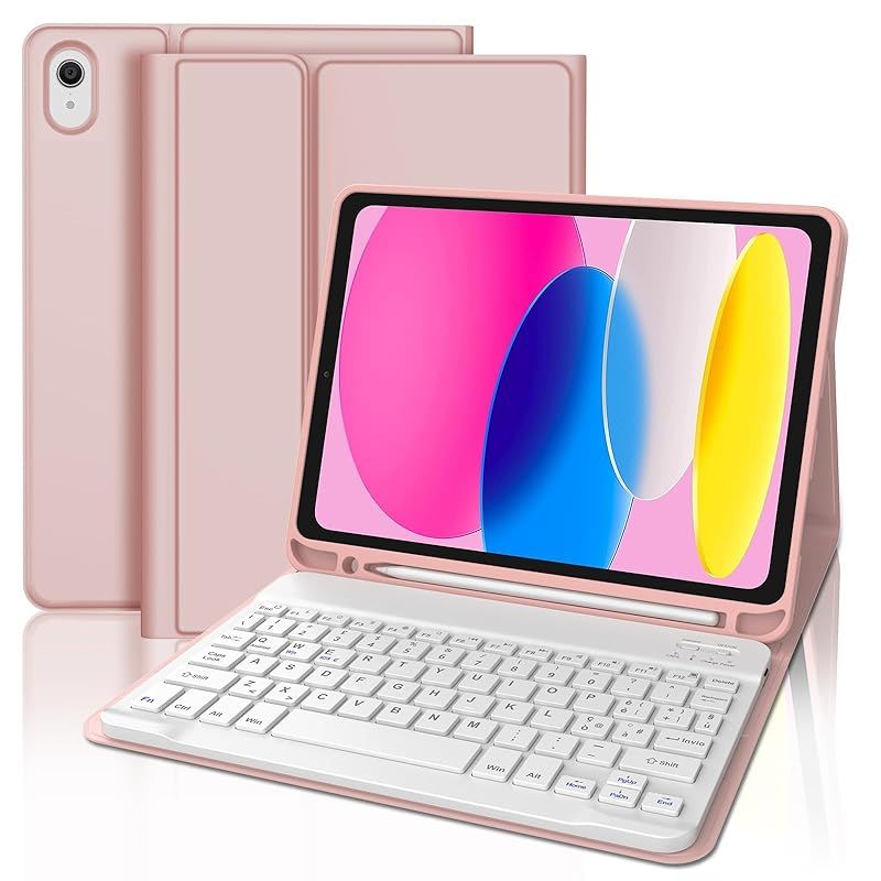 【新品】 [2025年進級版] iPad 第10世代 キーボード付きケース 超軽量 薄型 iPad A16 11世代 キーボード ケース Apple penci収納可能 ワイヤレス Bluetoothキーボードカバー 着脱式 磁気吸着 耐久性 オートスリープ/